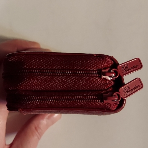 Vintage Buxton pebbled leather double zip accordion style wallet - Picture 4 of 13